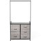 Dresser Storage Tower Closet Organizer W/ 5 Drawers Metal Frame Wooden Top
